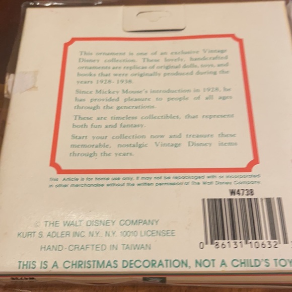 Vintage Disney Dancing Mickey ornament NWT - Picture 3 of 3
